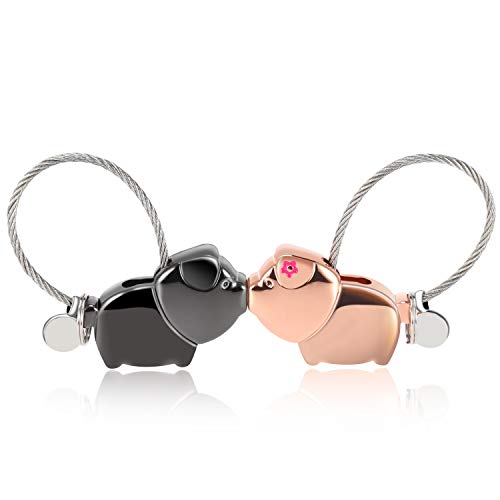 Schlüsselanhänger Paar Liebe Magnet Abnehmbar Schwein Personalisiert Design