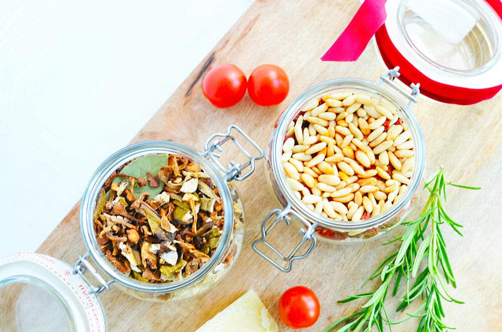 Risotto im Glas mit Pilzen
